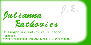 julianna ratkovics business card